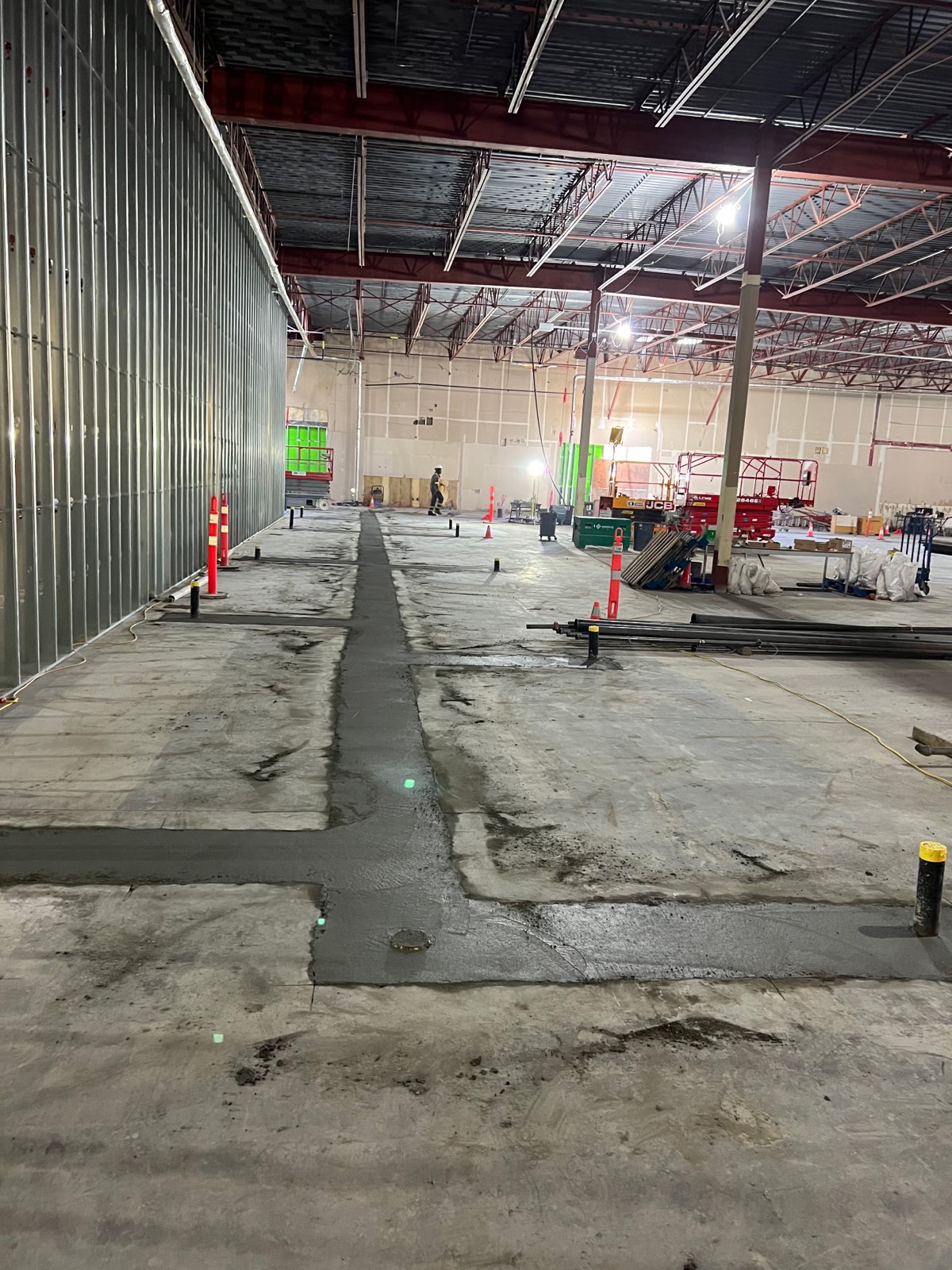 On-site concrete work