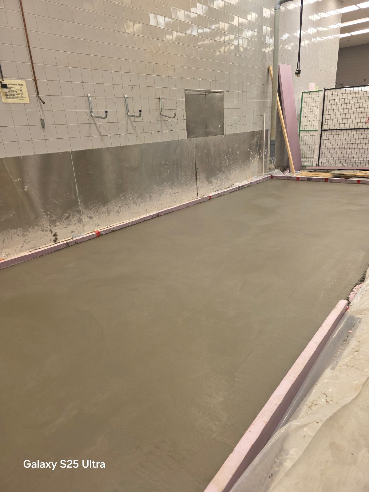 After — finished walk-in freezer slab